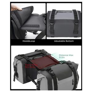 롤 탑 라이더 PVC 맞춤형 방수 배달 안장 탱크 가방 오토바이 가방 - Product Image 4