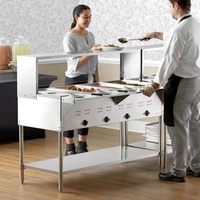 Bain-marie électrique commercial en acier inoxydable, bain-marie pour la restauration, serveurs et chauffe-plats pour buffet, table à vapeur
