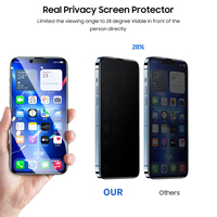 Protections d'écran anti-espion pour iPhone Xr 11 12 13 14 Pro Max Mini, protection d'écran de confidentialité