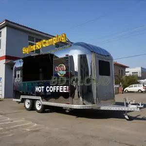 custom food truck trailer Suppliers-Mobiele Fast Food Trailer/Aangepaste Mobiele Restaurant/Keuken/Kantine Food Vending Truck