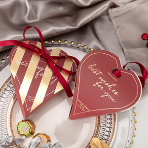 New Creative Elegant Heart-shaped Wedding Favor <b>Box</b> Candy <b>Box</b> <b>Sweet</b> <b>Box</b> Chocolate <b>Box</b> Rigid Boxes with Glossy Lamination - Product Image 2