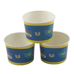 아이스크림 사용 및 종이 소재 사용자 정의 인쇄 로고 종이 컵