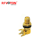 Connecteur coaxial RF SMA femelle étanche à angle droit (90 degrés) pour montage sur panneau, prix usine bas, en vrac