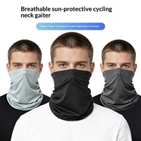 Masque de protection solaire intégral pour le visage, respirant, en soie glacée, avec cache-cou, idéal pour le cyclisme