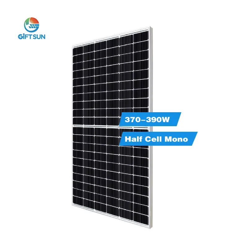 Hochwertiges Photovoltaik-Panel 370 W 375 W 380 W 385 W 390 W Mono-Solarpanel günstiger Preis Solarpanel mit Solarsystem
