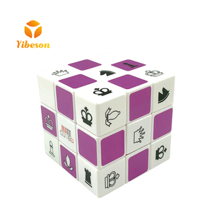 Màu Sắc Vui Mô Hình UV In Ấn <span class=keywords><strong>6</strong></span> Bên ABS Nhựa Xoay Cubes Tùy Chỉnh Hình Ảnh Câu Đố 3X3 Ma Thuật <span class=keywords><strong>Cube</strong></span> - Product Image 4