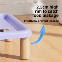 Support de gamelle surélevé en céramique pour chat et chien, anti-fuite, avec support de cou, plat rond pour nourriture et eau pour animaux de compagnie, Chaozhou Guangdong