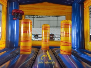 Cổ điển màu xanh và màu vàng <span class=keywords><strong>Inflatable</strong></span> thư bị trả lại nhà bền nhảy lâu đài cho trẻ em, hoàn hảo cho các bên, các sự kiện, và vui vẻ ngoài trời - Product Image 4