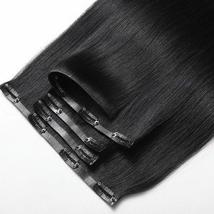 <span class=keywords><strong>Extensiones</strong></span> de Cabello Humano de Lujo con <span class=keywords><strong>Clip</strong></span>, Sin Costuras, Doble Trama, Cabello Virgen Ruso Remy para Profesionales de Salón, Venta al Por Mayor - Product Image 4
