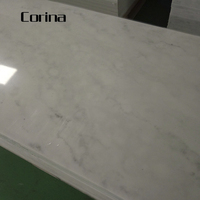 Prix de gros dessus de table poli Carreaux de quartz blanc Calacatta Comptoirs en pierre artificielle Dalles