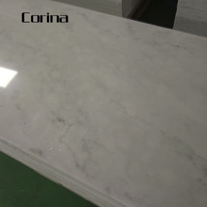 Precio al por mayor Mesa pulida Azulejos de cuarzo Calacatta blanco Losas de encimeras de piedra artificial - Product Image 2