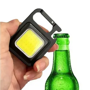 Portachiavi con Mini torce a Led Cob ricaricabile Super luminoso con Base magnetica