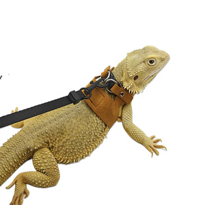Imbracatura Regolabile in PU Solido con Corda a Strappo e Decorazione a Sciarpa per Piccoli Animali Domestici e Rettili, Modello Divisibile - Product Image 2