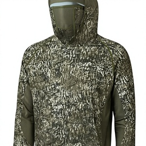 Men's <b>Camouflage</b> Fishing Hoodie UPF 50 Anti UV Quick Dry Polyester Long Sleeve Hooded <b>Shirt</b> with Face Mask - Product Image 4
