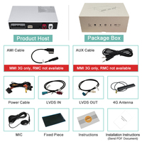 Modul HFmidia Wireless CarPlay Android Auto untuk Audi Q3 2013-2018 RMC MMI 3G HN+R Peningkatan Layar OEM Kotak Antarmuka Retrofit