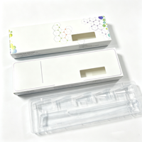 Boîte d'emballage pour stylos jetables personnalisable de 16,5 cm avec plateau et fenêtres holographiques