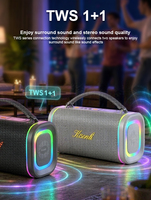 Haut-parleur Bluetooth rechargeable avec éclairage LED RGB pour les fêtes, l'extérieur et le home cinéma
