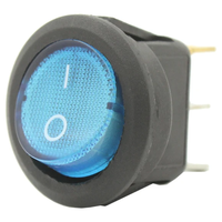 Interrupteur à bascule rond LED rouge 12V 20A 3 broches SPST pour voiture, bateau, marine, moto, usage universel