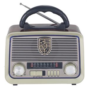 <span class=keywords><strong>Radio</strong></span> portable rétro vintage AM/<span class=keywords><strong>FM</strong></span>/SW 3 bandes, style bois classique, lampe torche solaire, haut-parleur Bluetooth pour la maison, le camping en plein air - Product Image 1