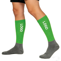 Chaussettes d'équitation longues en nylon et coton, personnalisées par sublimation, extensibles, tricotées, hauteur genou, pour la vente en gros