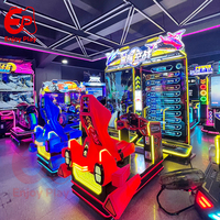 Simulateur d'arcade 3-en-1 de vol, conduite et tir, double écran HD 75 pouces, à monnayeur, commercial pour centre de jeux et parc d'attractions
