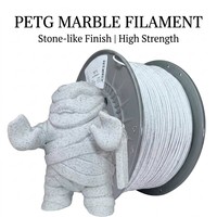 Filament d'imprimante 3D PETG Marbre 1,75 mm 1 kg Texture de pierre réaliste Faible rétrécissement Matériau d'impression FDM Modèles Artisanat 220°C