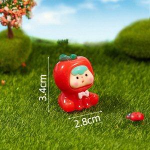3D Fruit <span class=keywords><strong>Cub</strong></span> dibujos animados estéreo adornos lindos accesorios de joyería DIY para Navidad Micro paisaje resina pequeña comida - Product Image 6