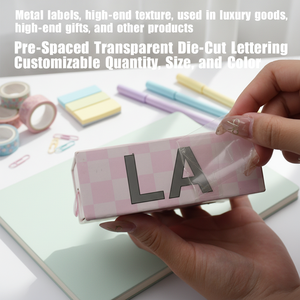 สติกเกอร์โลหะกันน้ำ ทนทานต่อการสึกหรอ พิมพ์โลโก้ตามสั่ง ฉีกออกได้ ติดตั้งง่าย พร้อมข้อความแบบถ่ายโอน - Product Image 5