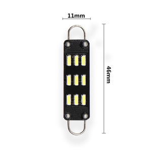 <b>Car</b> LED Reading Light, Double <b>Hook</b>, Double Ring, 12SMD, 44mm, Roof Light, Double-Point Indoor Light - Product Image 5