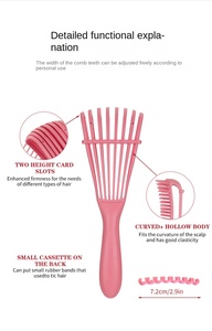 Bán Buôn Tùy Chỉnh Nylon Bàn Chải Tóc Lược Với Tpee Tạo Kiểu Tóc Bàn Chải Cho Nhà Thổi Khô Và Cắt Tóc Công Cụ - Product Image 5