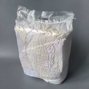 Chiffons en coton pur 10 kg en vrac pour usage industriel, forte absorption d'huile et d'eau, chiffons blancs en tissu molletonné pour le nettoyage - Product Image 1