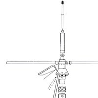 Antena Stasiun Basis Discone AR-HF-D3000 25-3000MHz Pita Lebar Omnidirectional dengan Gain 2-3.5dBi untuk Penerima SDR