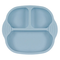 Plaque d'aspiration en silicone de qualité alimentaire sans BPA avec conception de dessin animé assiette pour bébé divisée pour l'alimentation des tout-petits