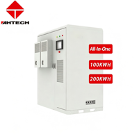 Système de stockage d'énergie solaire haute tension AHTECH Industrial 100 kW 200 kWh avec batteries LiFePO4 en conteneur