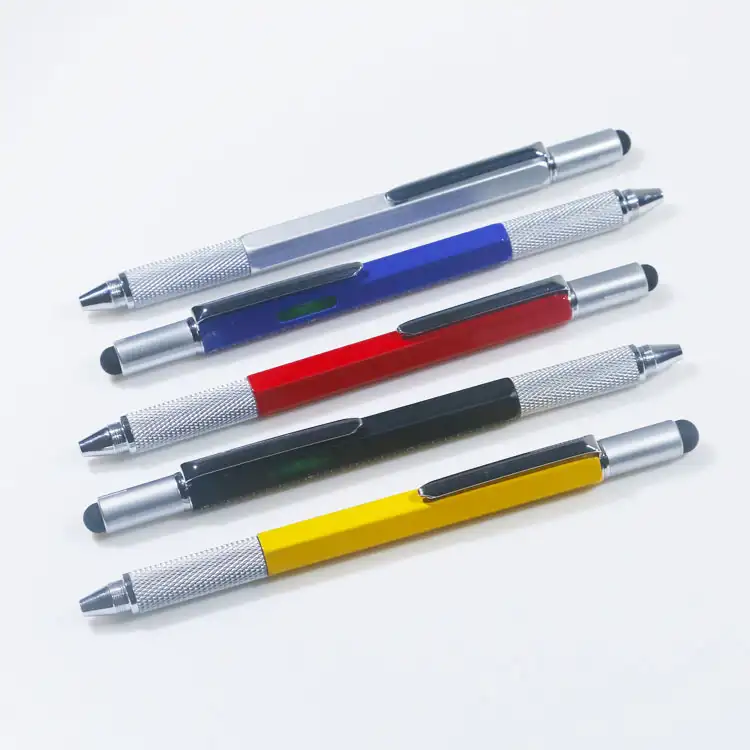 Promozionali in metallo multifunzionale tactical pen con il livello di cacciavite