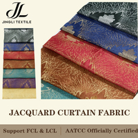 Tissu Jacquard Personnalisé à Motifs et Couleurs Assorties pour Rideaux, 100% Polyester, 180 g/m², Occultant, Isolant Thermique, Tissé, Échantillon, Production en Vrac