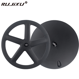 Roues de vélo en carbone 700C de haute qualité pour piste, à vitesses fixes, à disque fermé, 5 rayons, roues de route clincher RUJIXU 20 mm en fibre de carbone - Product Image 1