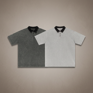 Chemises Vintage en Coton Tricoté de Haute Qualité 100% Coton, Logo Brodé Personnalisé, 285 g/m², Lavage Acide, Tailles US, Formelles, Coupe Oversize, Imprimé Golf - Product Image 3