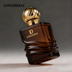 Custom New Design Luxury Unique Perfume <b>Spray</b> <b>Bottle</b> 30ml 50ml 100ml Crimp Amber <b>Empty</b> Glass Perfume <b>Bottle</b> with Gold Cap - Product Image 4