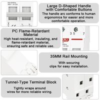 EARU 40A 63A AC400V 50/60Hz Commutateur de transfert manuel modulaire MTS à double alimentation, interrupteur de déconnexion, disjoncteur EA219G