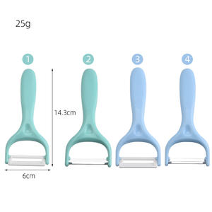 ที่ปอกผักผลไม้เอนกประสงค์ ยี่ห้อหยางเจียง 4 ชิ้น สีฟ้า-เขียว 14.3 ซม. ล้างด้วยมือเท่านั้น - Product Image 1