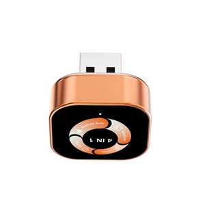 Boîtier AI <span class=keywords><strong>CarPlay</strong></span> d'usine 2026 4-en-1 <span class=keywords><strong>sans</strong></span> <span class=keywords><strong>fil</strong></span>, adaptateur vidéo intelligent Android Auto en métal et verre, boîtier orange pour voiture - Product Image 2