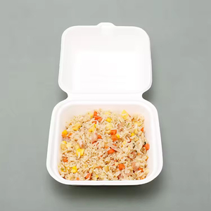 Fornecimento Direto da Fábrica: Caixa de Bagasse Ecopack de 6 Polegadas de Qualidade para Fast Food, Embalagem de Papel de Bagasse para Alimentos, Caixa para Hambúrguer - Product Image 5