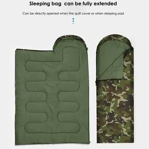 NPOT Camouflage Sleeping Bag Thickened Waterproof Heat Preservation Perfect For Spring Fall And Winter Camping Hiking Use