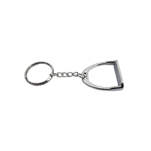 Porte-clés étrier de cheval, porte-clés en alliage de zinc avec placage. Avec anneau en O. K006 - Product Image 4