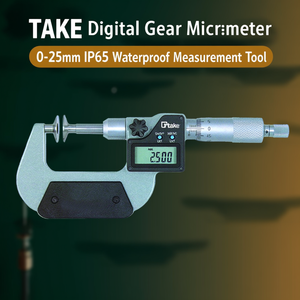 Ttake Digital Gear <b>Micrometer</b> 0-25mm IP65 Waterproof Measurement Tool - Product Image 3