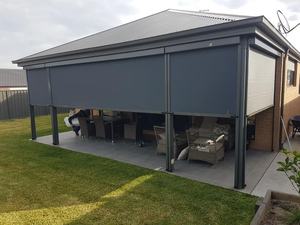 Fenêtre de <span class=keywords><strong>camping</strong></span> d'hiver Ziptrak stores en tissu externe manuel pour bâche en Pvc solide pour l'extérieur, zèbre rouleau moustique - Product Image 3