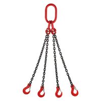 Sangle de levage à chaîne G80 à 4 brins, 40 tonnes, avec maillon maître et crochets pour levage de chaînes de convoyeur