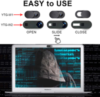 YTGEE – couverture de confidentialité Ultra-mince pour caméra Web de voiture, Logo personnalisé pour ordinateur portable, couverture de Webcam pour Tesla modèle 3 et Y