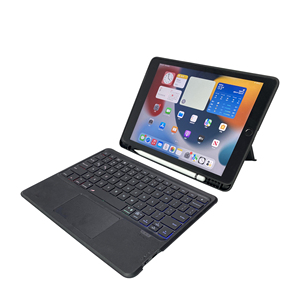 Étui protecteur clavier sans fil pour <span class=keywords><strong>iPad</strong></span> 10.2/10.5, design <span class=keywords><strong>rotatif</strong></span> à 360 degrés, rétroéclairage coloré, pavé tactile, couleur personnalisée, longue durée - Product Image 3
